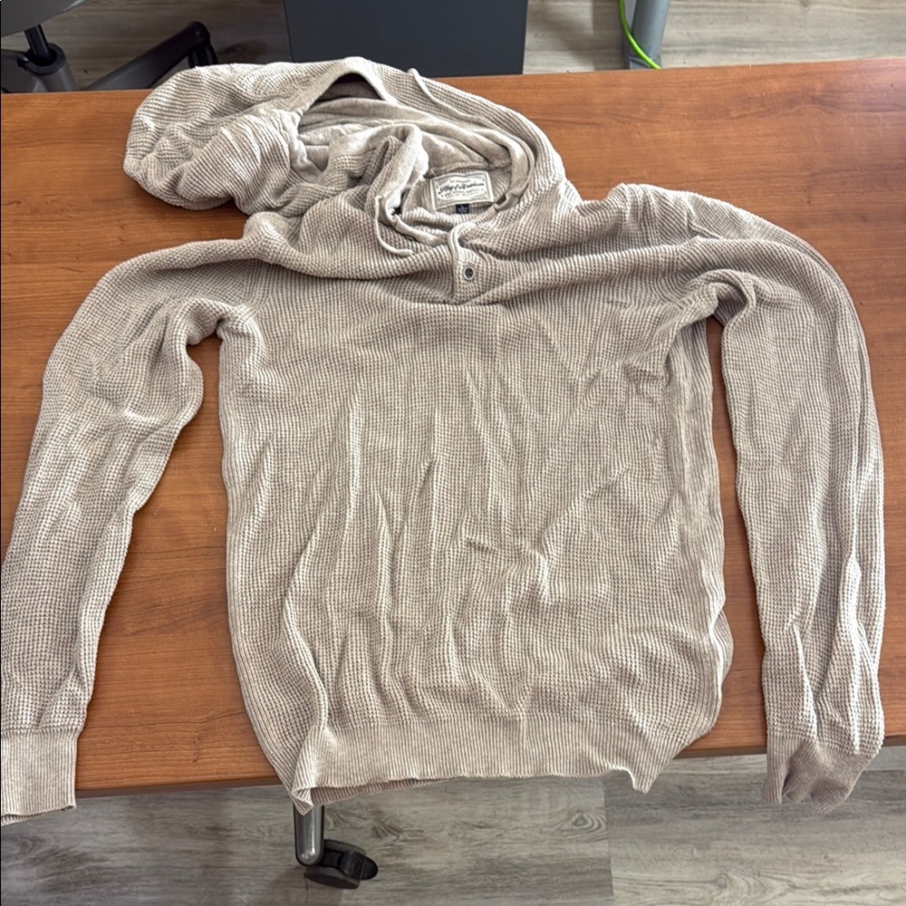Beige Hooded Sweater